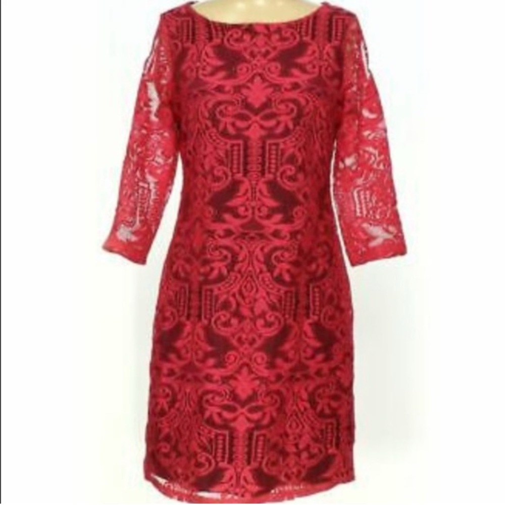 H&M Elegant Red Lace Dress